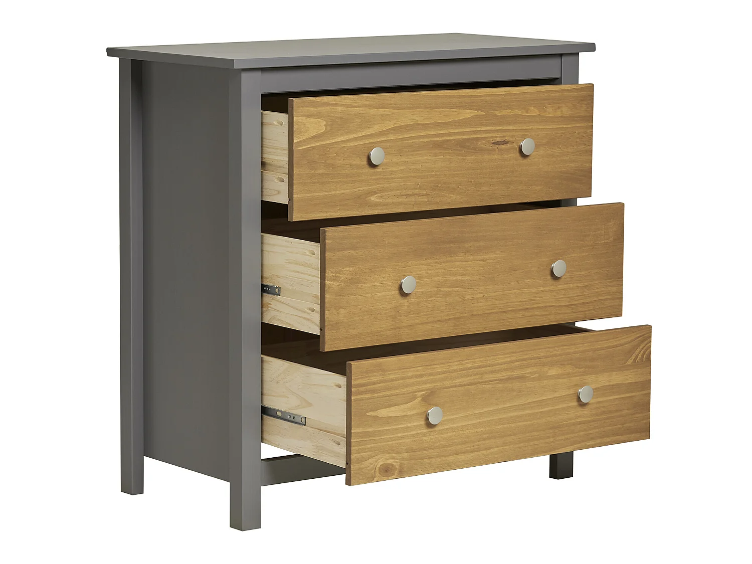 Chiffonier Bonnie 3 Schubladen Grau