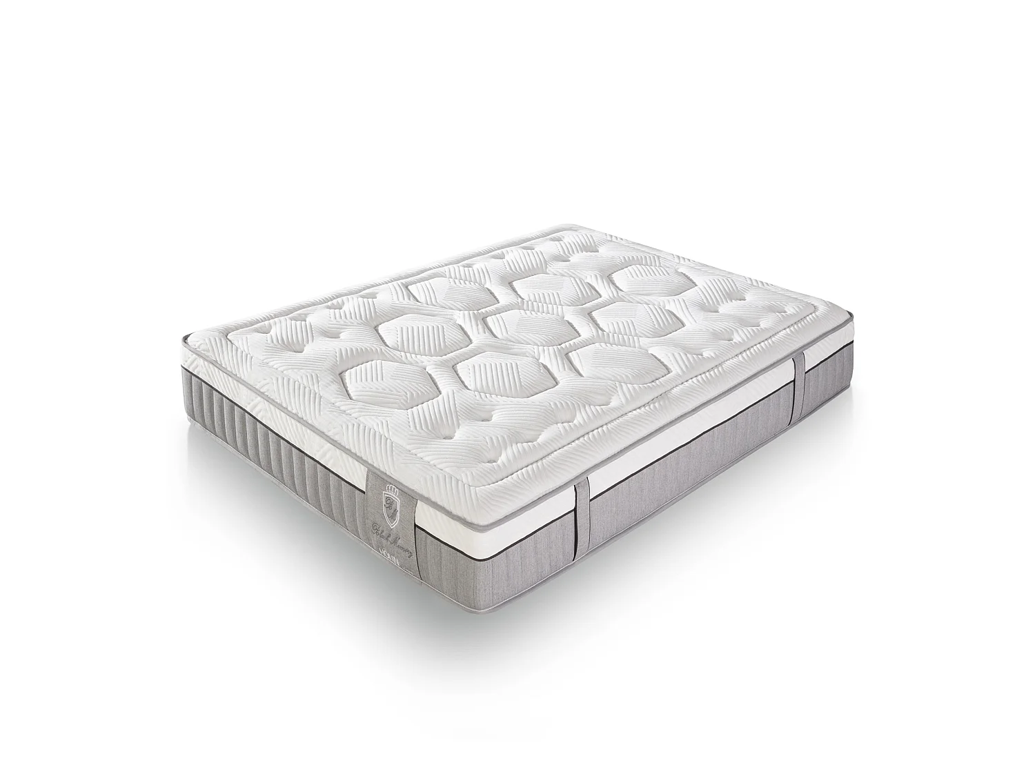 Matelas Viscoélastique Black Memory 90x200 cm avec Ressots ensachés, Fermeté Moyenne