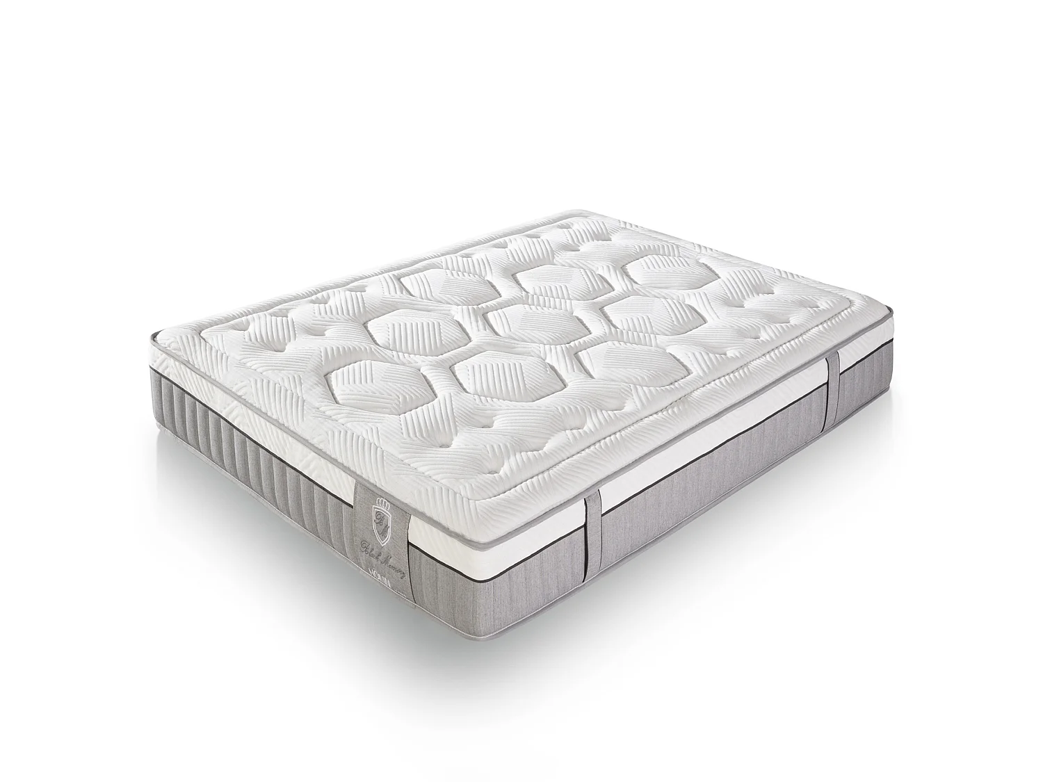 Matelas Viscoélastique Black Memory 90x200 cm avec Ressots ensachés, Fermeté Moyenne