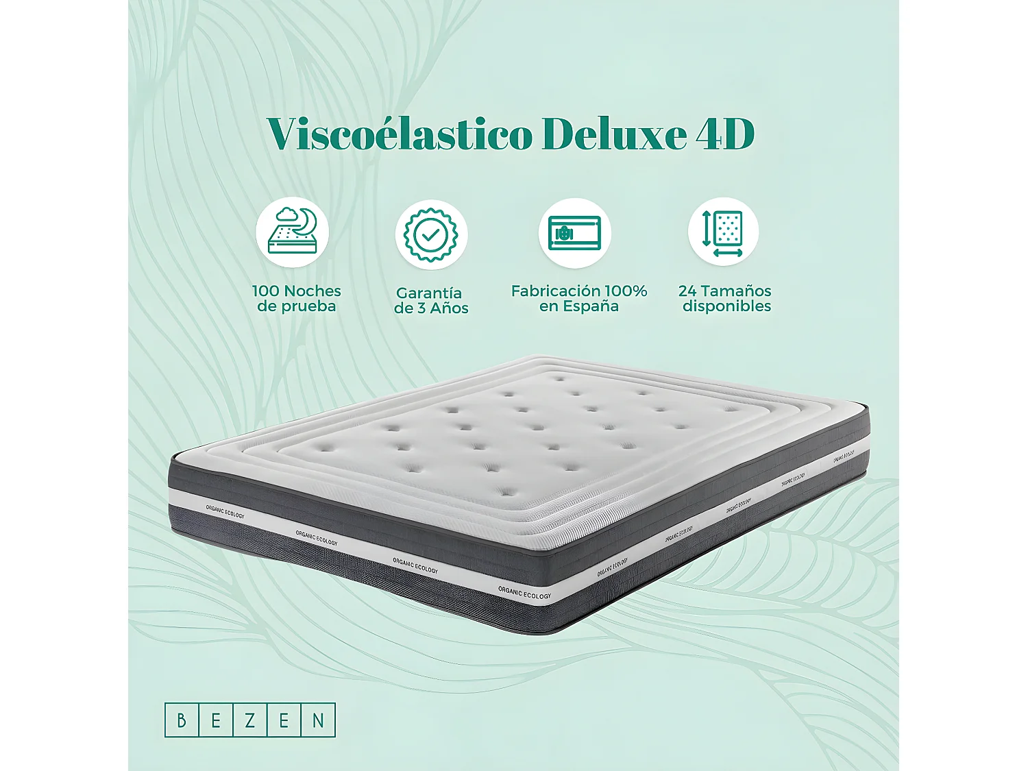 Matelas viscoélastique 25 cm  DELUXE 4D