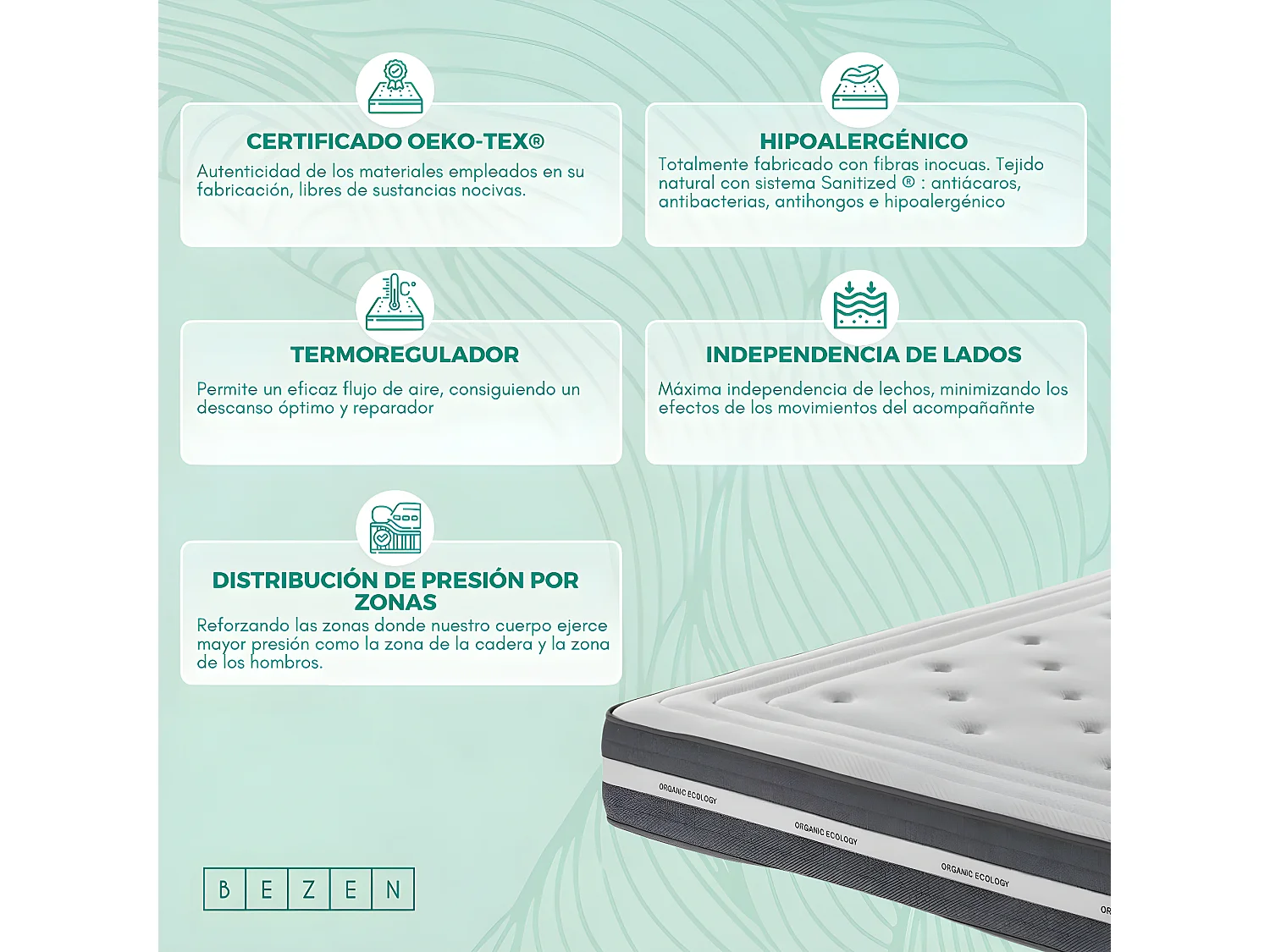 Matelas viscoélastique 25 cm  DELUXE 4D