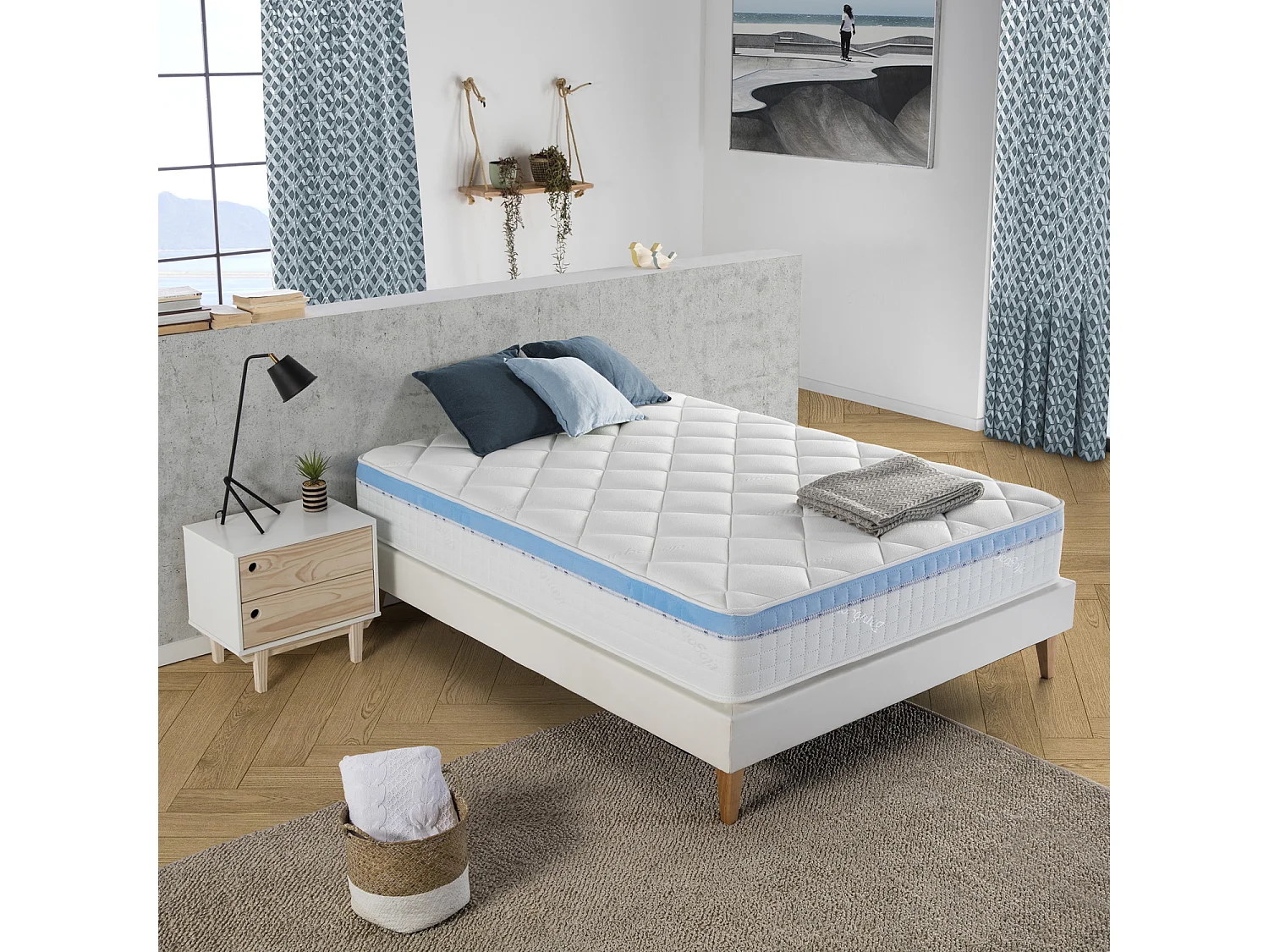 Materasso Gel-Active memory gel 160x200 cm, 1 cm di visco-gel, 25 cm altezza