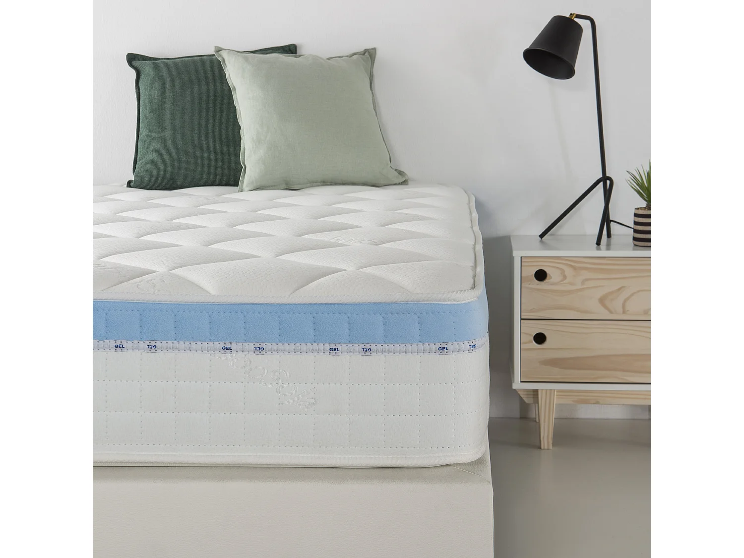 Matras Visco-elastisch Gel Active 90 x 190 x 25 cm, 1 cm Visc-Gel + Stevigheid: Gemiddeld