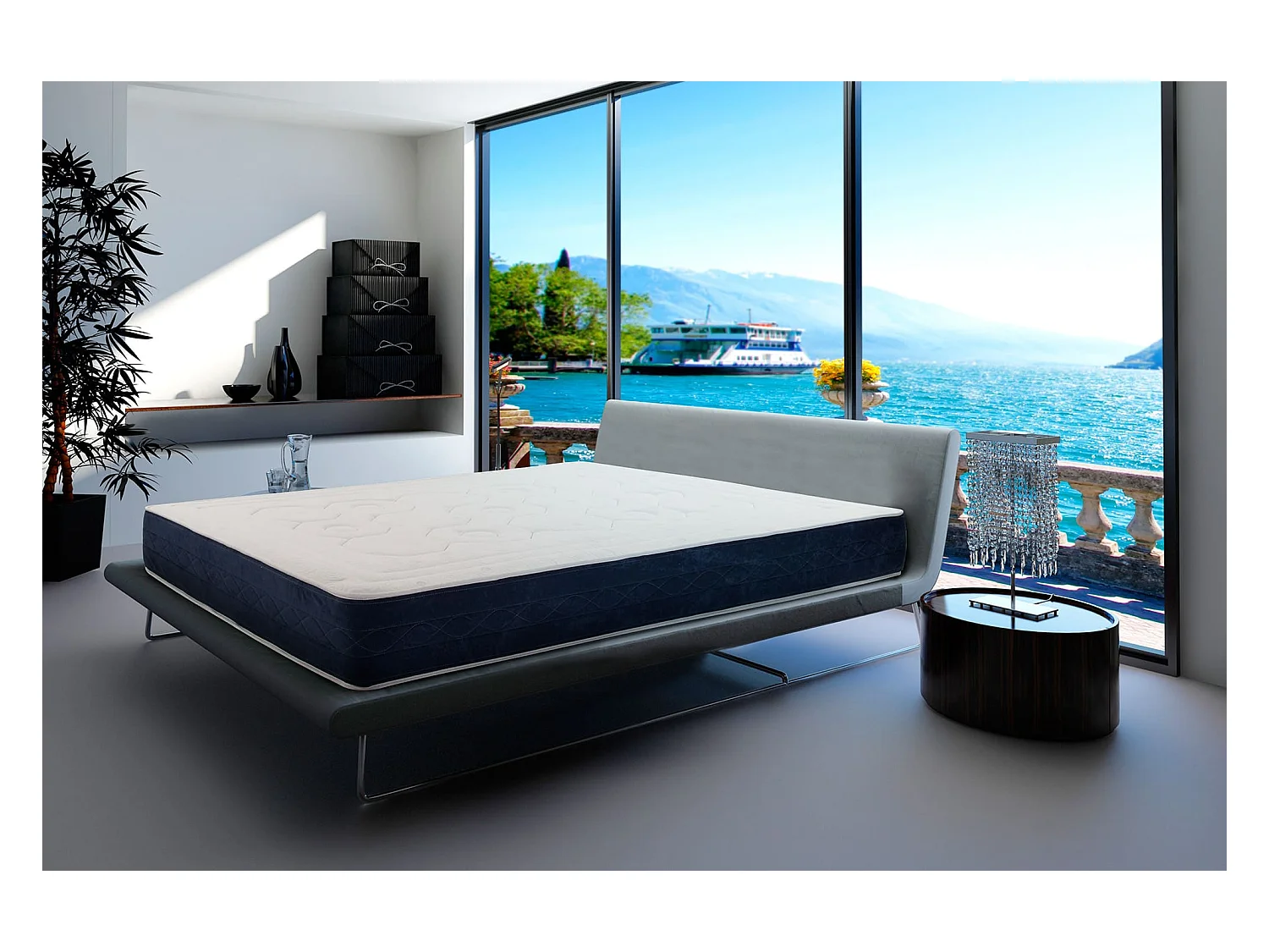 Matelas haute gamme 105x190 à mémoire  total confort - 27 cm - équilibré
