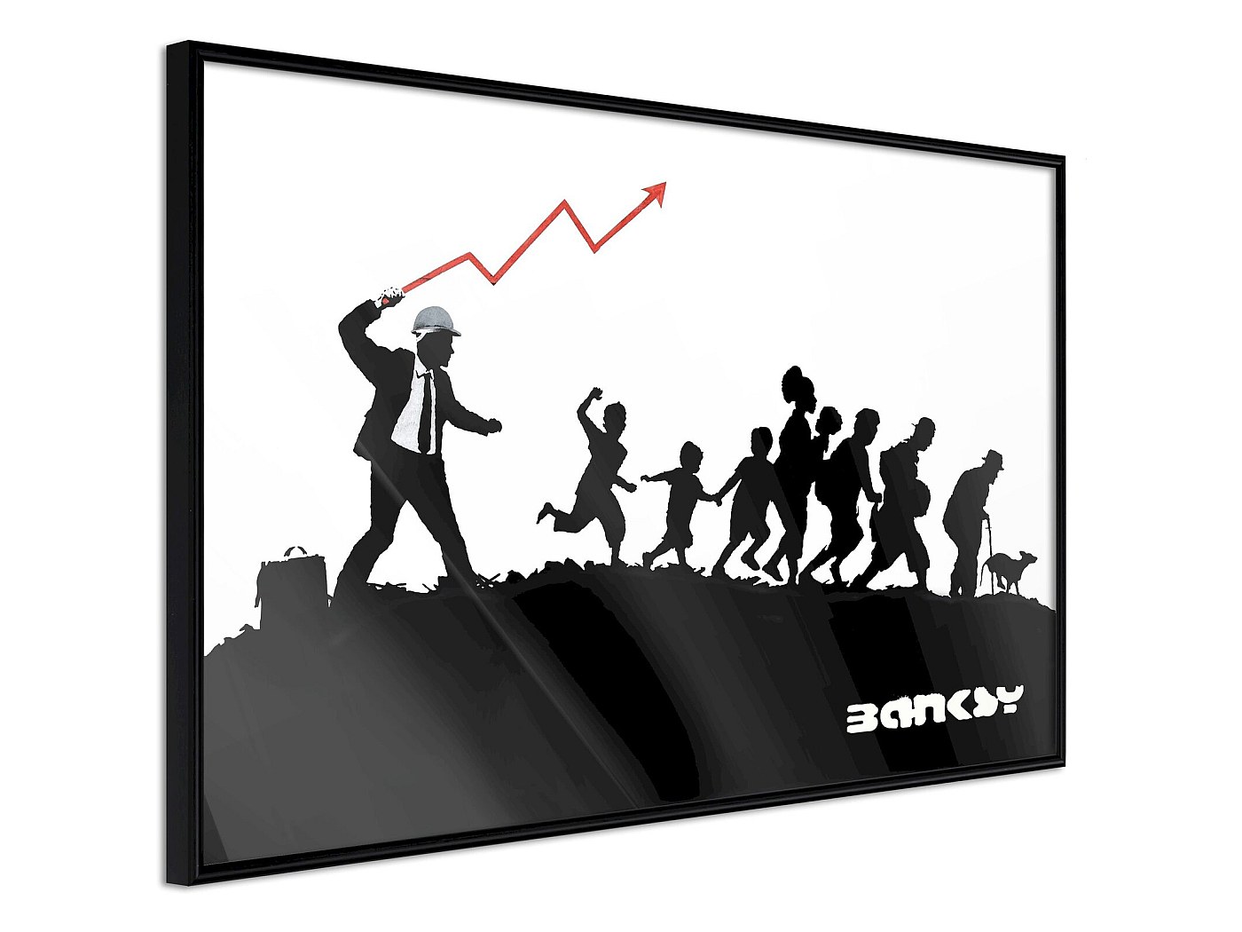 Banksy Tableau Street Art Cadre Affiche Poster Tableau Photo