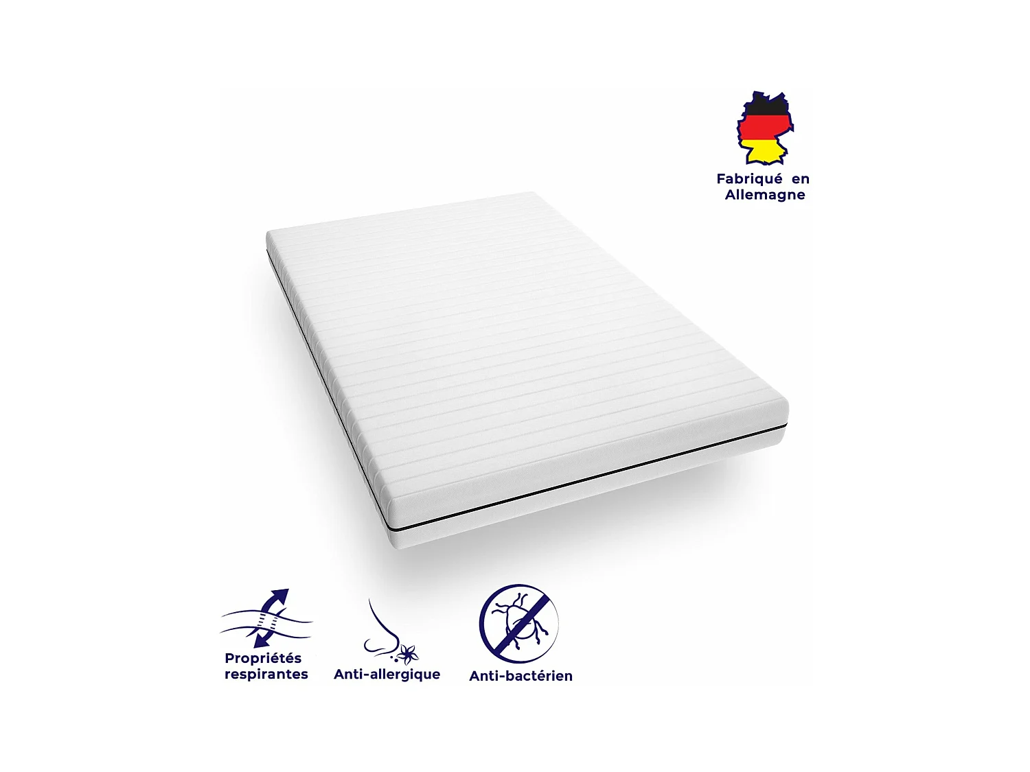 Matelas 100x190 soutien ferme Matelas grand confort épaisseur 15cm