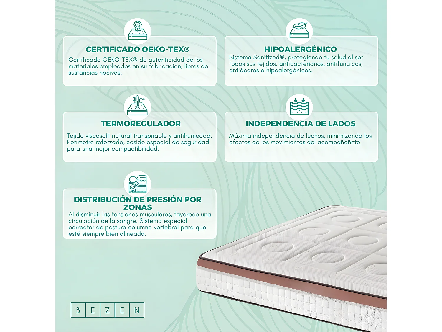 Matelas 180X200 extradoux 7 zones à mémoire de forme 21 cm - Toscana Deluxe - équilibré - Literie confort