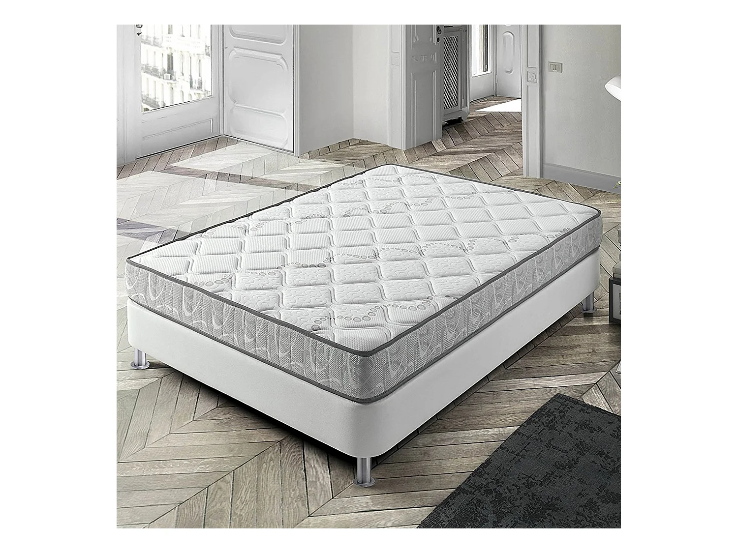 Matras Visco-elastisch Bio-Pur 140x190 cm, 18 cm hoog, 2 cm visco-elastisch.