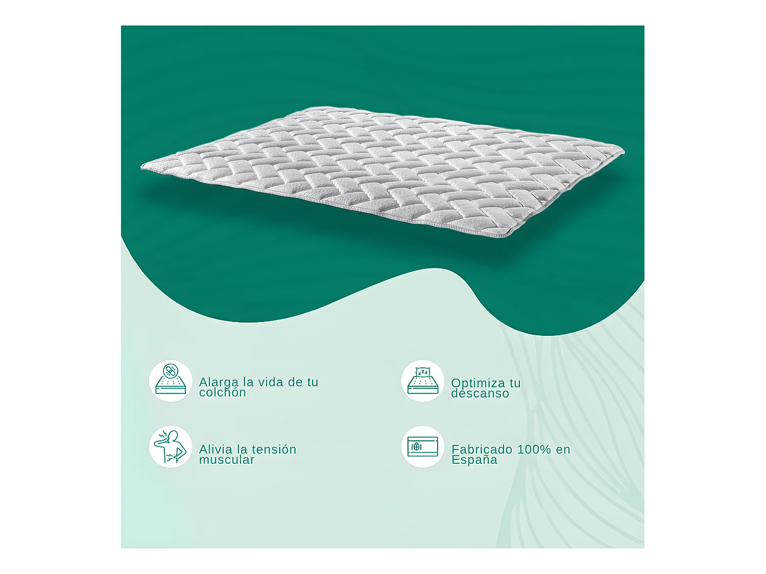 Surmatelas PHYSIO-TOP 90X200 à mémoire de forme