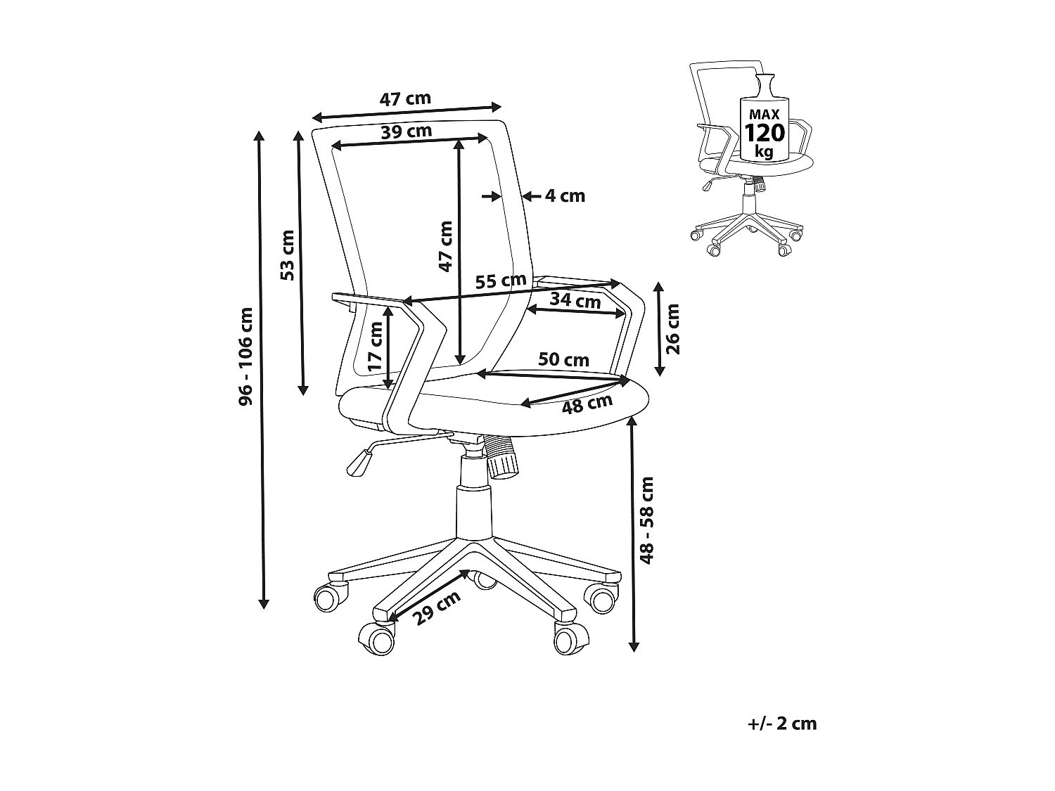 Chaise de bureau RELIEF Noir
