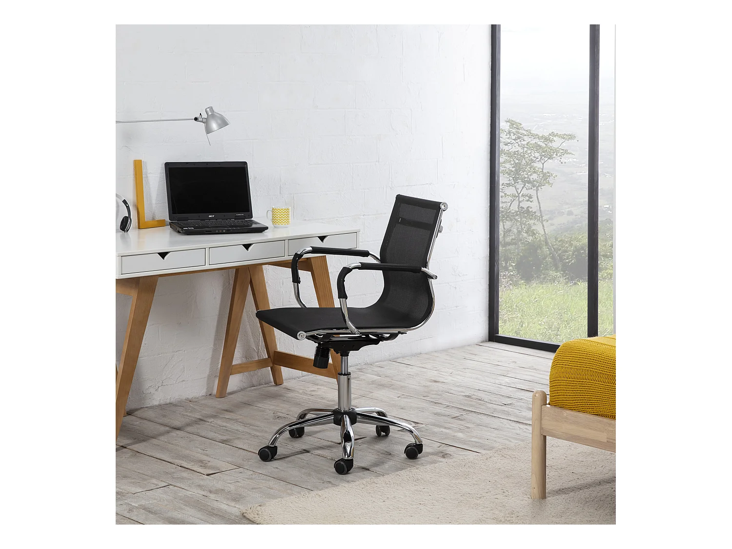 Sillón de Oficina Oxford reclinable, Tejido Transpirable, Altura Ajustable