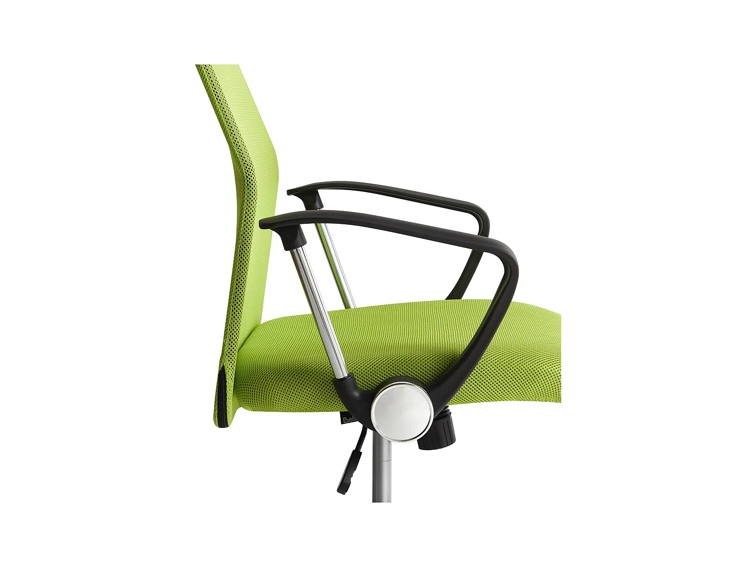 Bequemer Bürostuhl hohe Rückenlehne höhenverstellbar Netz grün Design