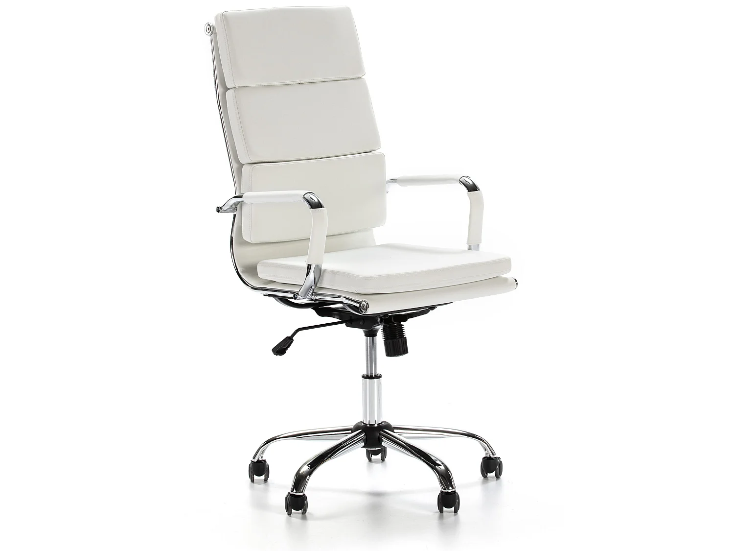 Sillón de Oficina Morgan reclinable Blanco, Piel sintética, Altura Ajustable