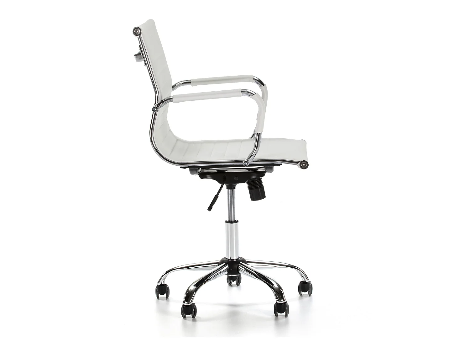 Kantoorstoel Croma verstelbaar Wit, Kunstleer, Verstelbare hoogte