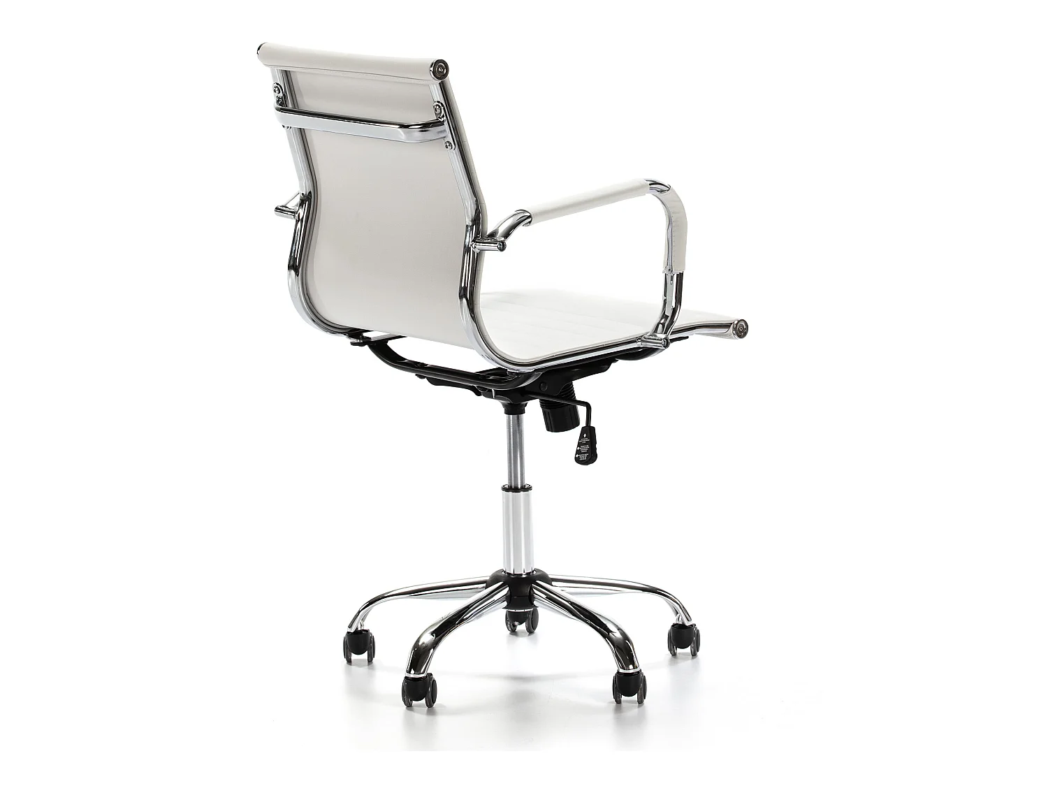 Kantoorstoel Croma verstelbaar Wit, Kunstleer, Verstelbare hoogte