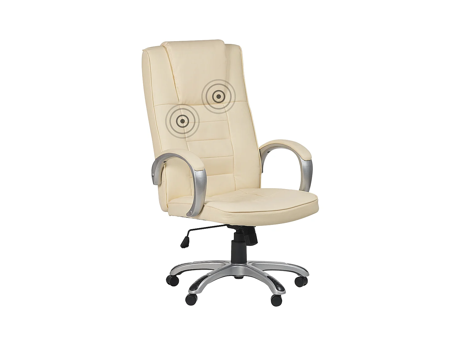 Fauteuil massant avec fonction chauffante GRANDEUR Cuir PU Beige