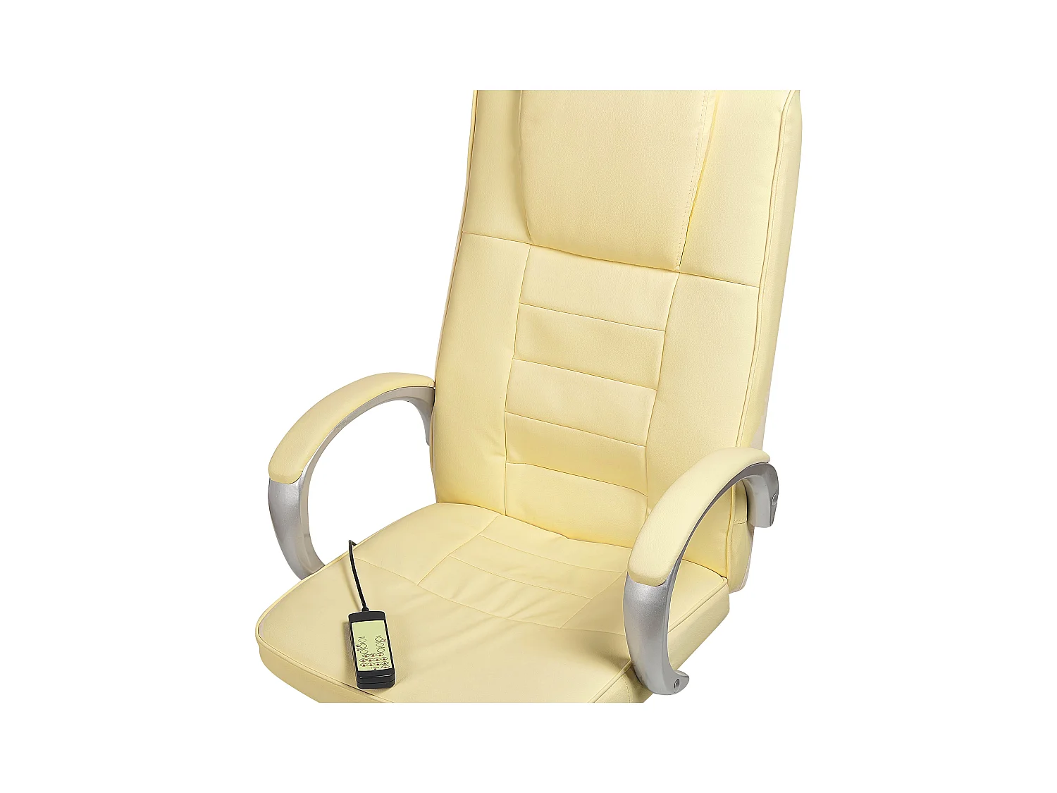 Bequemer Chefsessel Massagefunktion Heizfunktion Kunstleder beige Grandeur II