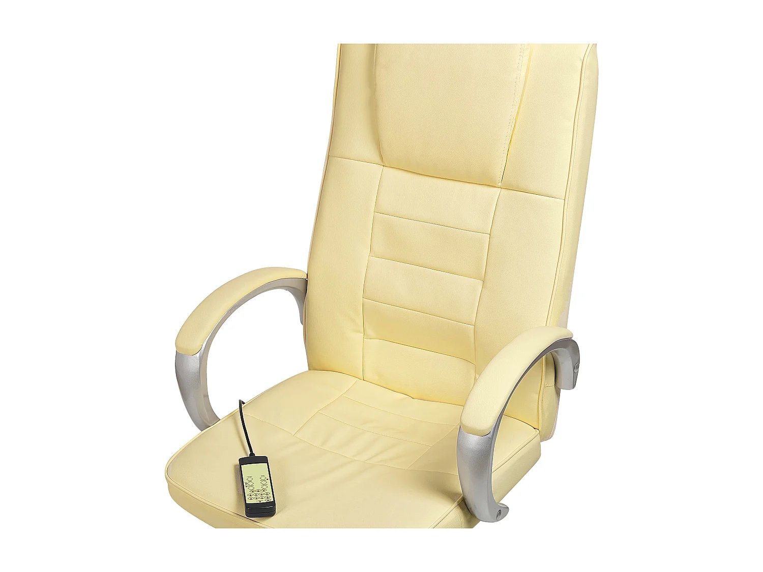 Bequemer Chefsessel Massagefunktion Heizfunktion Kunstleder beige Grandeur II