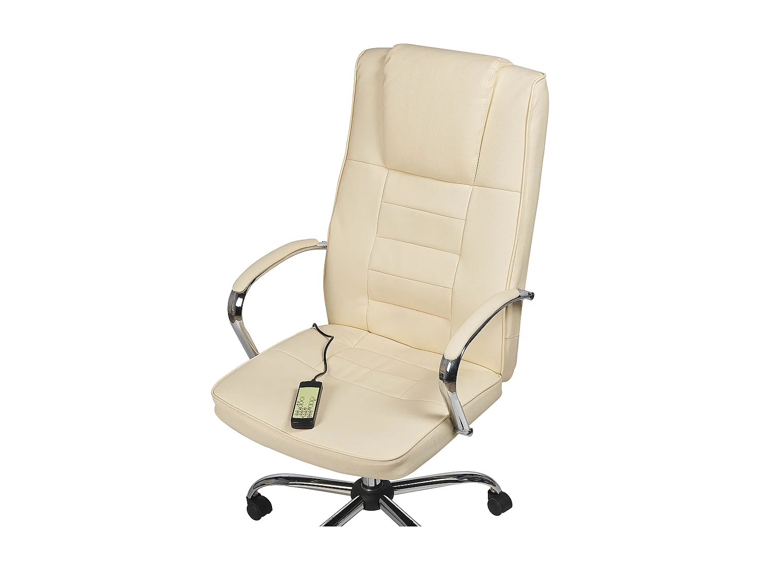 Fauteuil massant avec fonction chauffante GRANDEUR Cuir PU Beige