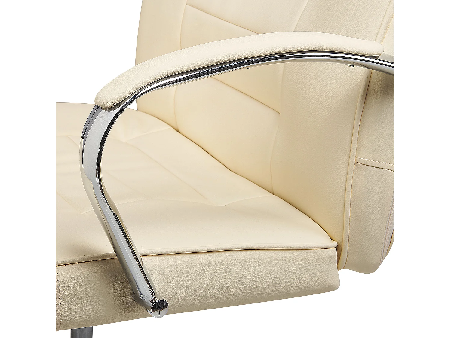 Cadeira de massagem com aquecimento GRANDEUR Pele sintética Creme