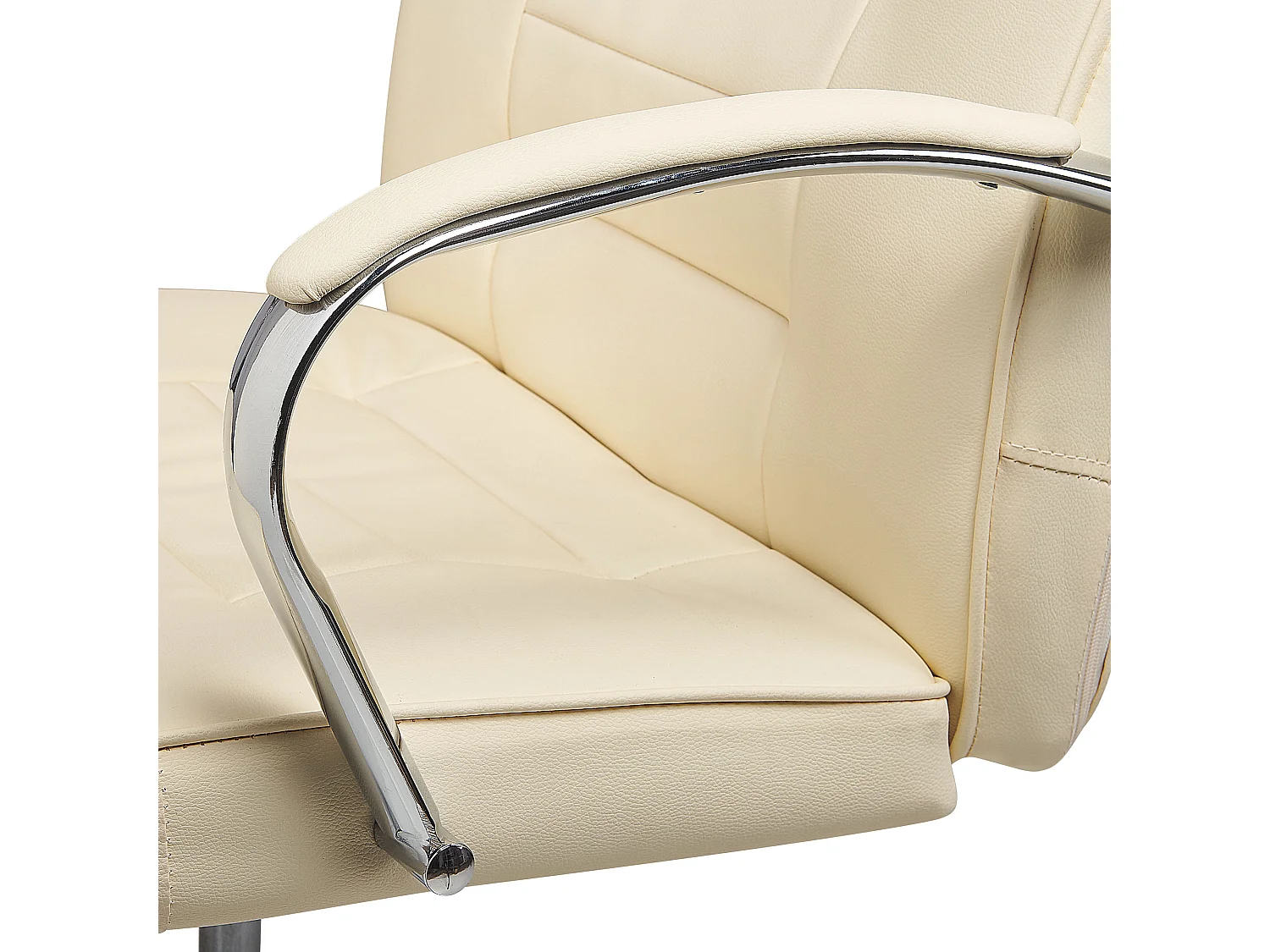 Bequemer Chefsessel Massagefunktion Heizfunktion Kunstleder beige Grandeur