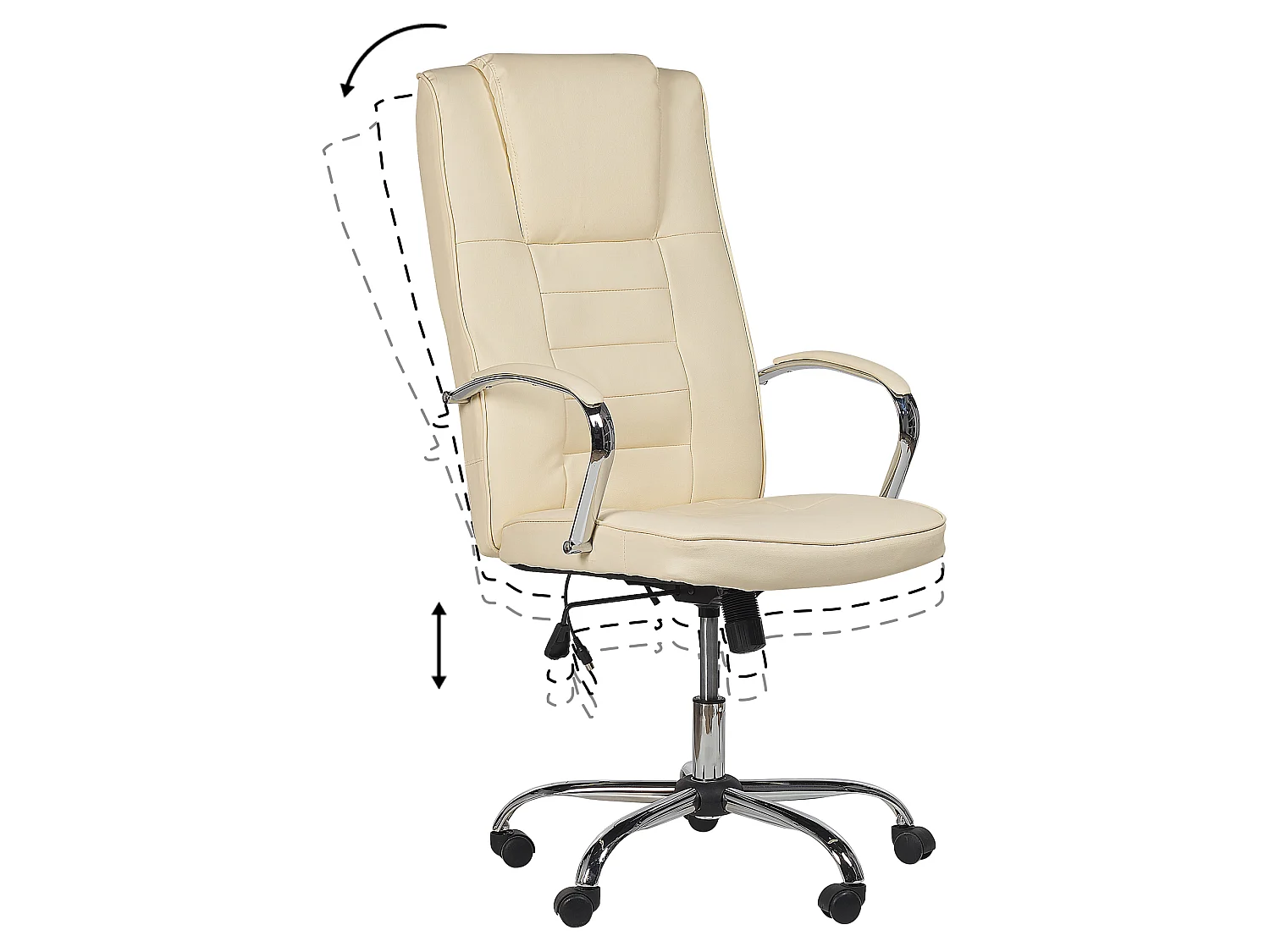 Poltrona massaggiante Con riscaldatore GRANDEUR Pelle sintetica Beige