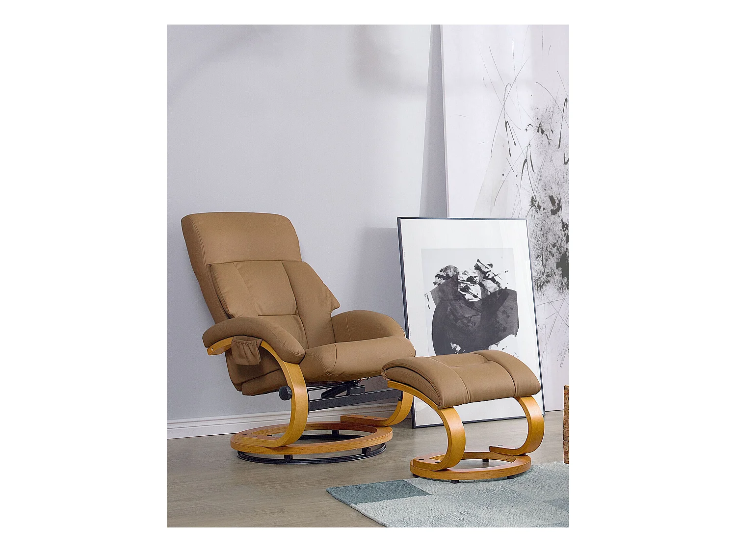 Fauteuil massant FORCE Cuir PU Beige sable