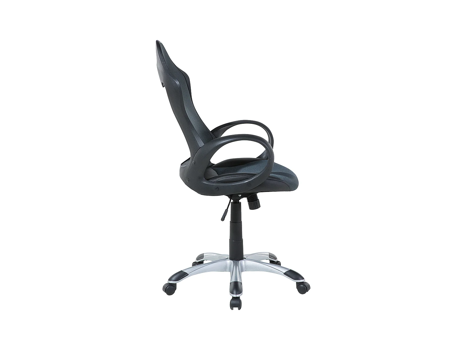 Bequemer Bürostuhl atmungsaktives Netz höhenverstellbar schwarz / grau iChair