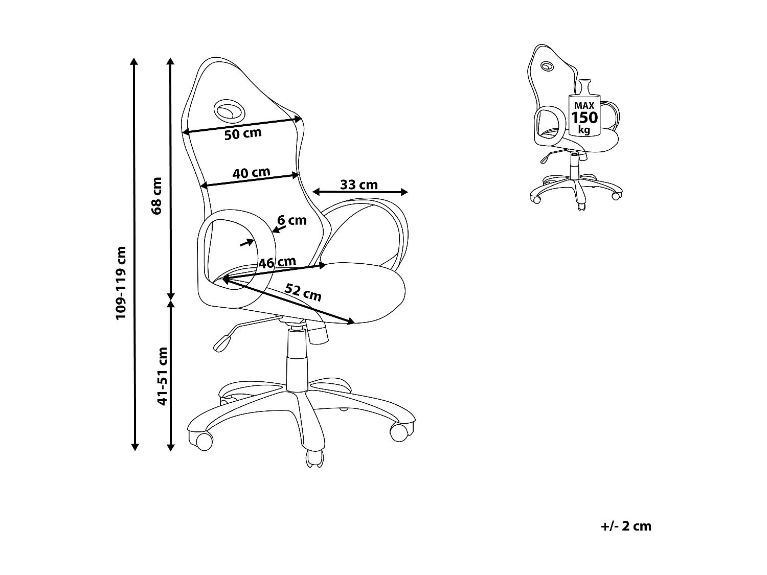 Chaise de bureau iCHAIR Gris