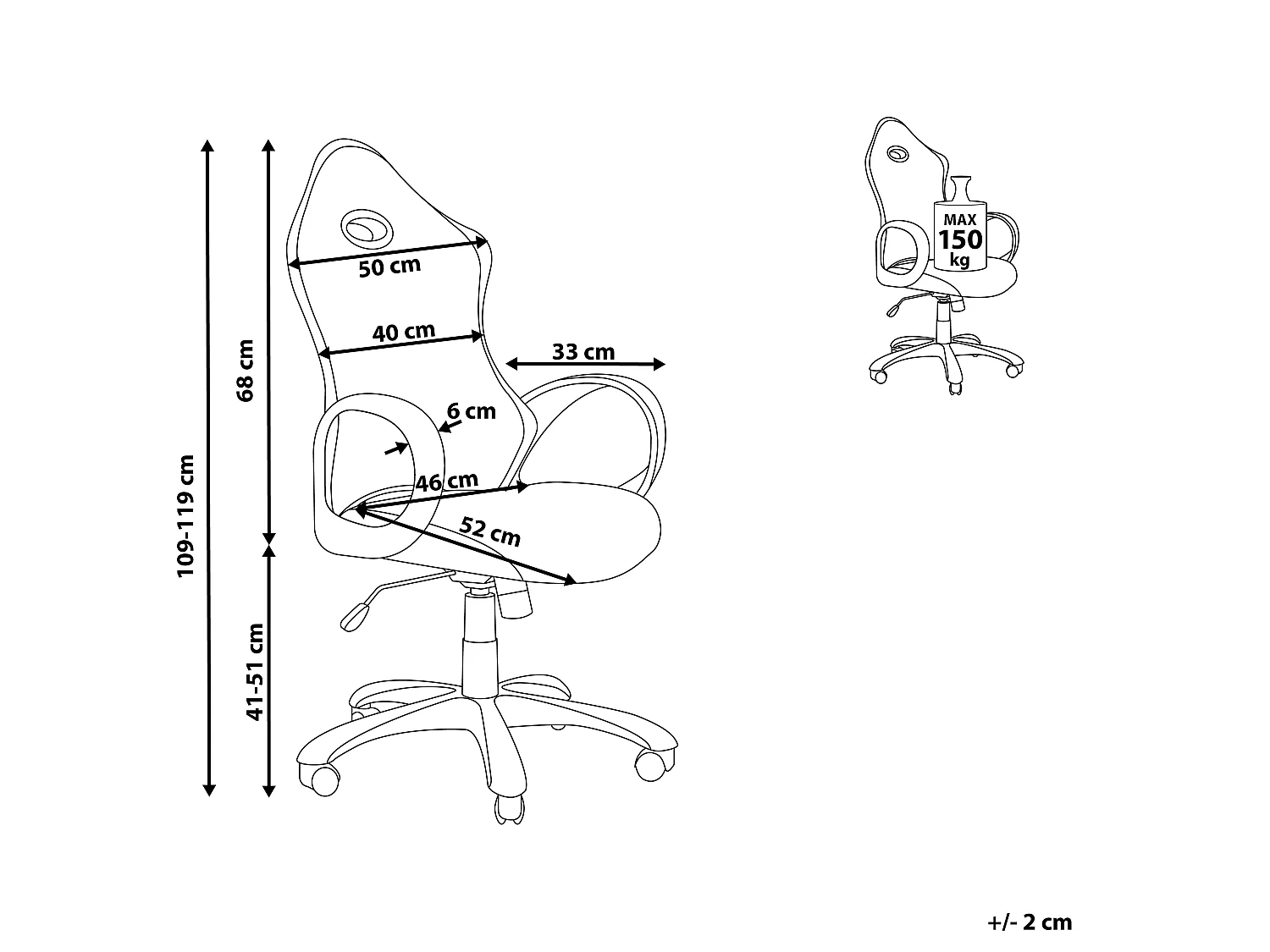 Chaise de bureau iCHAIR Gris