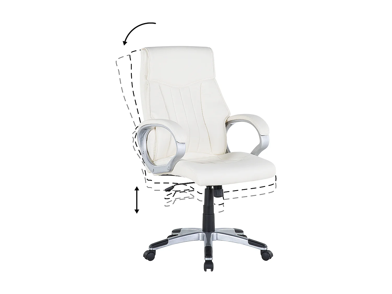 Chaise de bureau TRIUMPH Cuir PU Crème