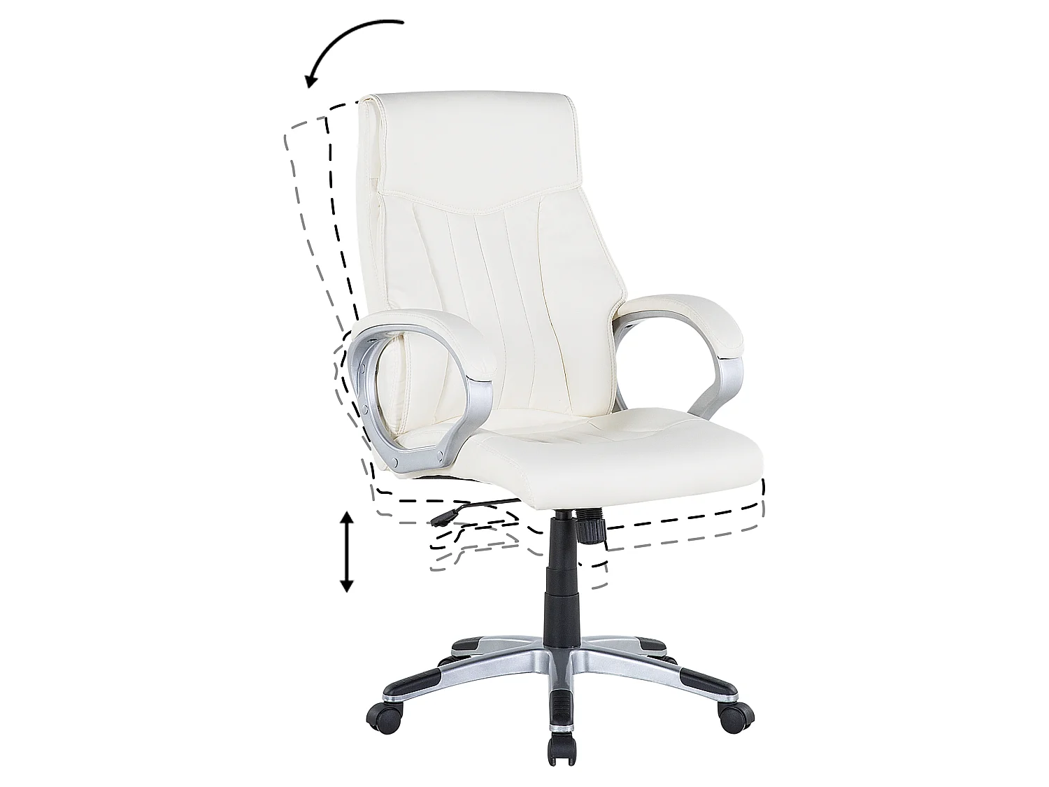 Chaise de bureau TRIUMPH Cuir PU Crème