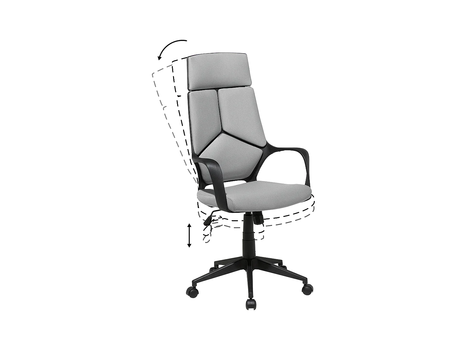 Bureaustoel Draaibaar DELIGHT Donkergrijs