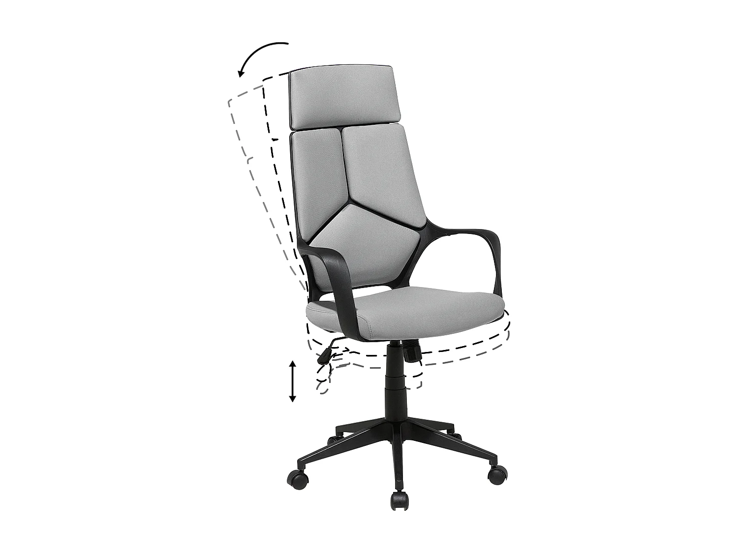 Bürostuhl drehbar DELIGHT Dunkelgrau
