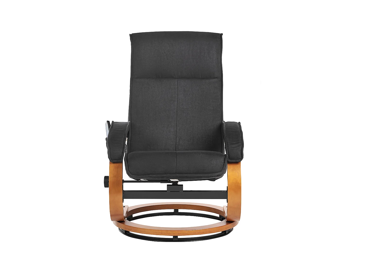 Fotel z masażem HERO Z podnóżkiem Czarny