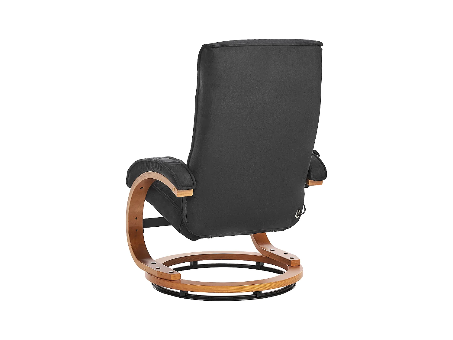 Fotel z masażem HERO Z podnóżkiem Czarny