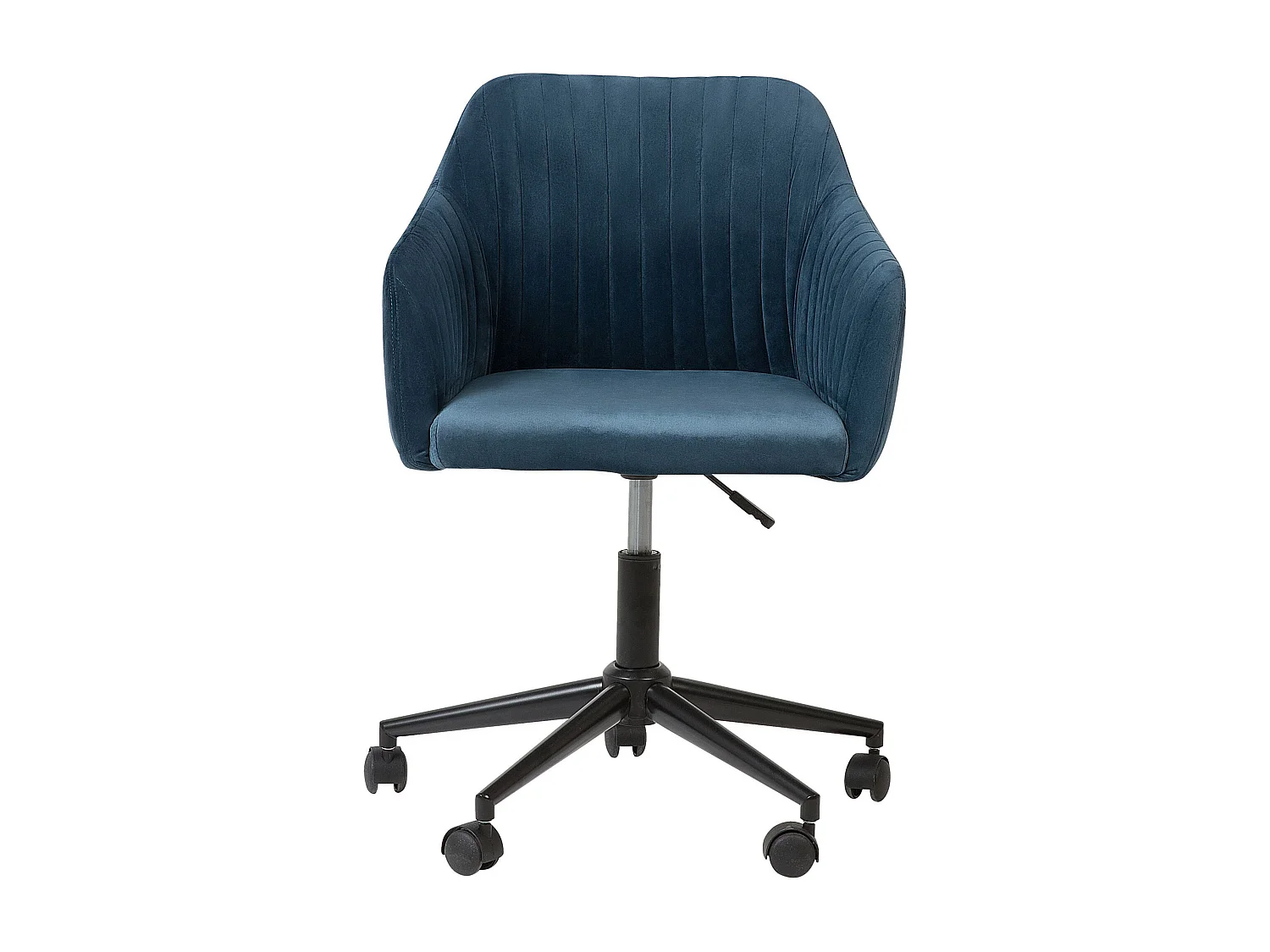 Chaise de bureau VENICE Velours Bleu marine