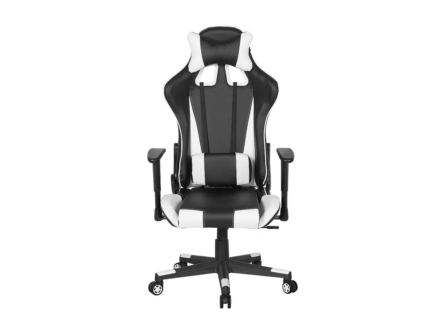 Bürostuhl drehbar GAMER Kunstleder Weiss