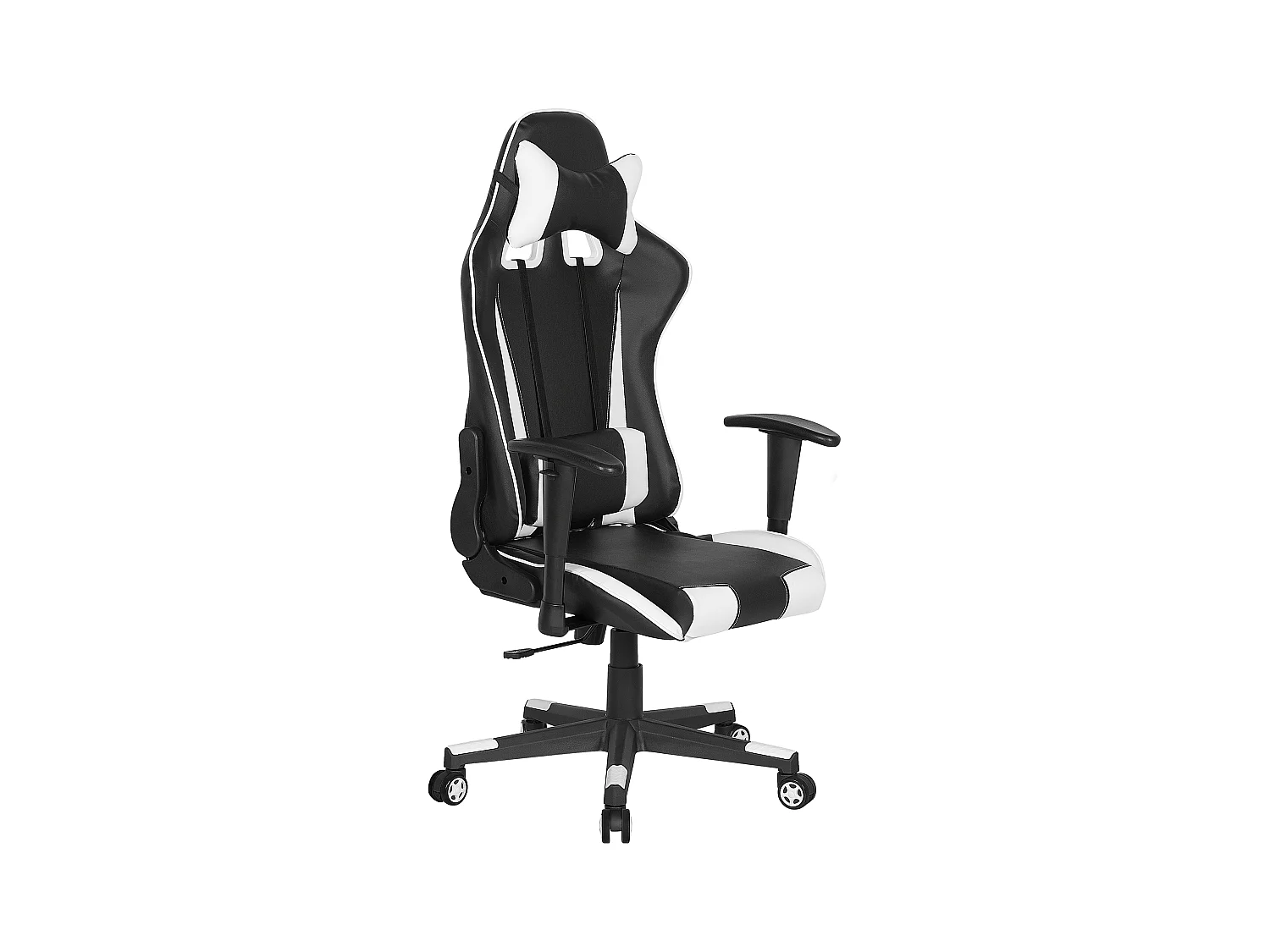 Chaise de bureau GAMER Cuir PU Blanc