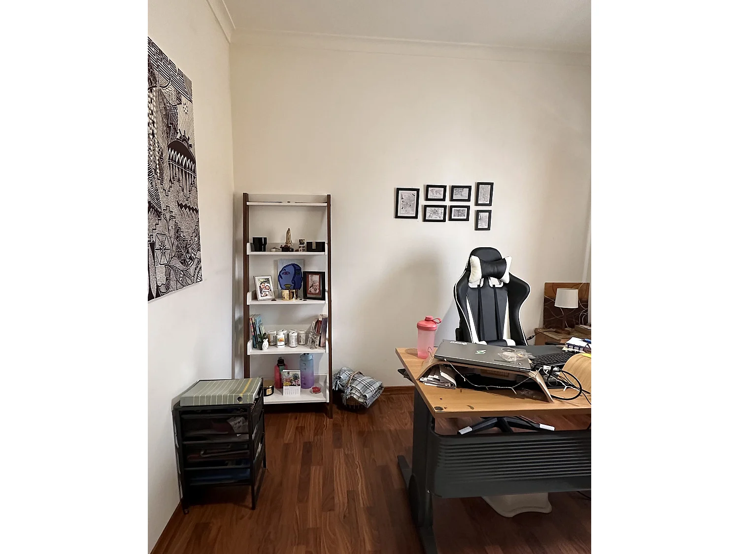Chaise de bureau GAMER Cuir PU Blanc