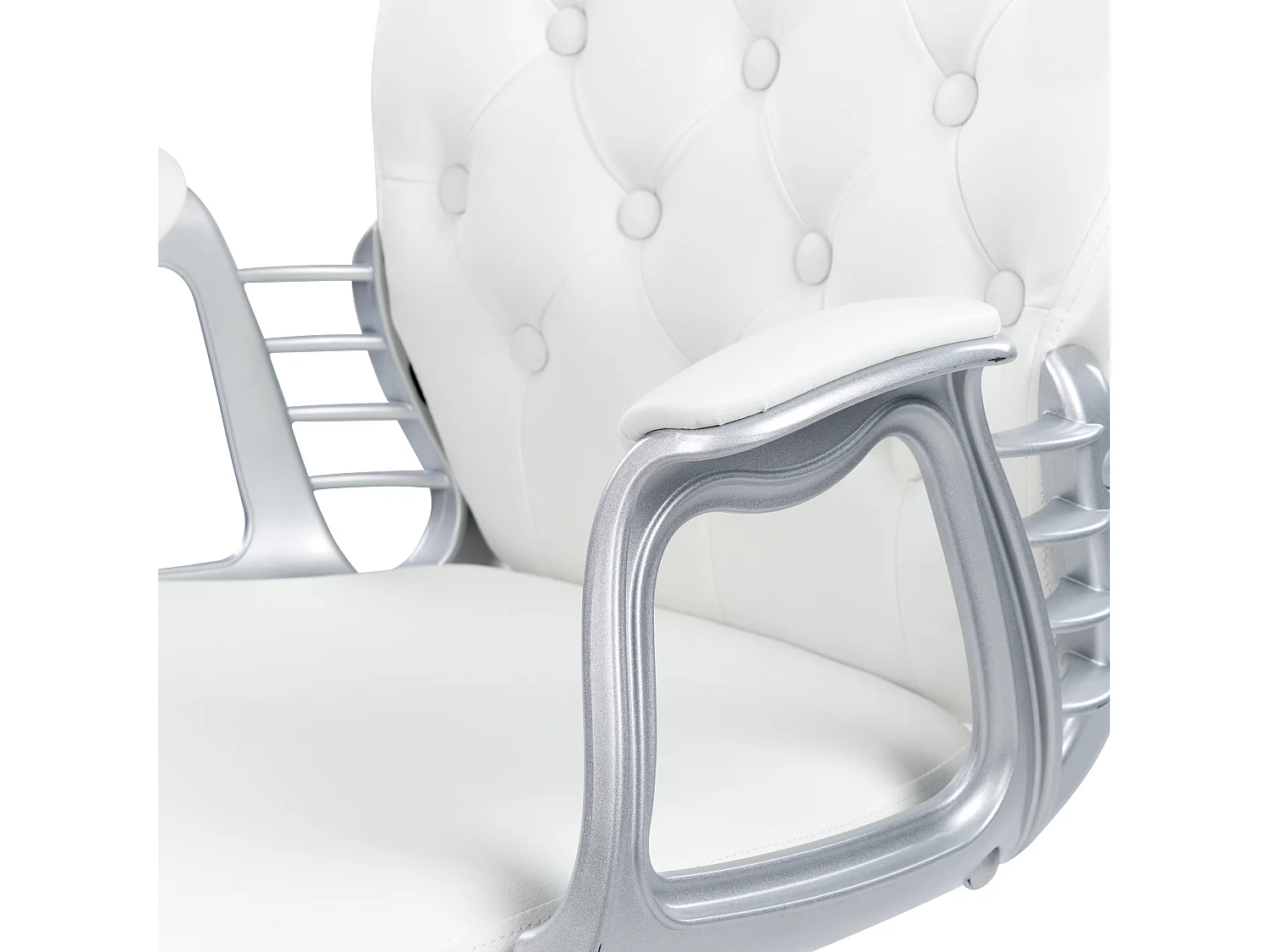 Schöner drehbarer Bürostuhl Kunstleder in Weiß Princess