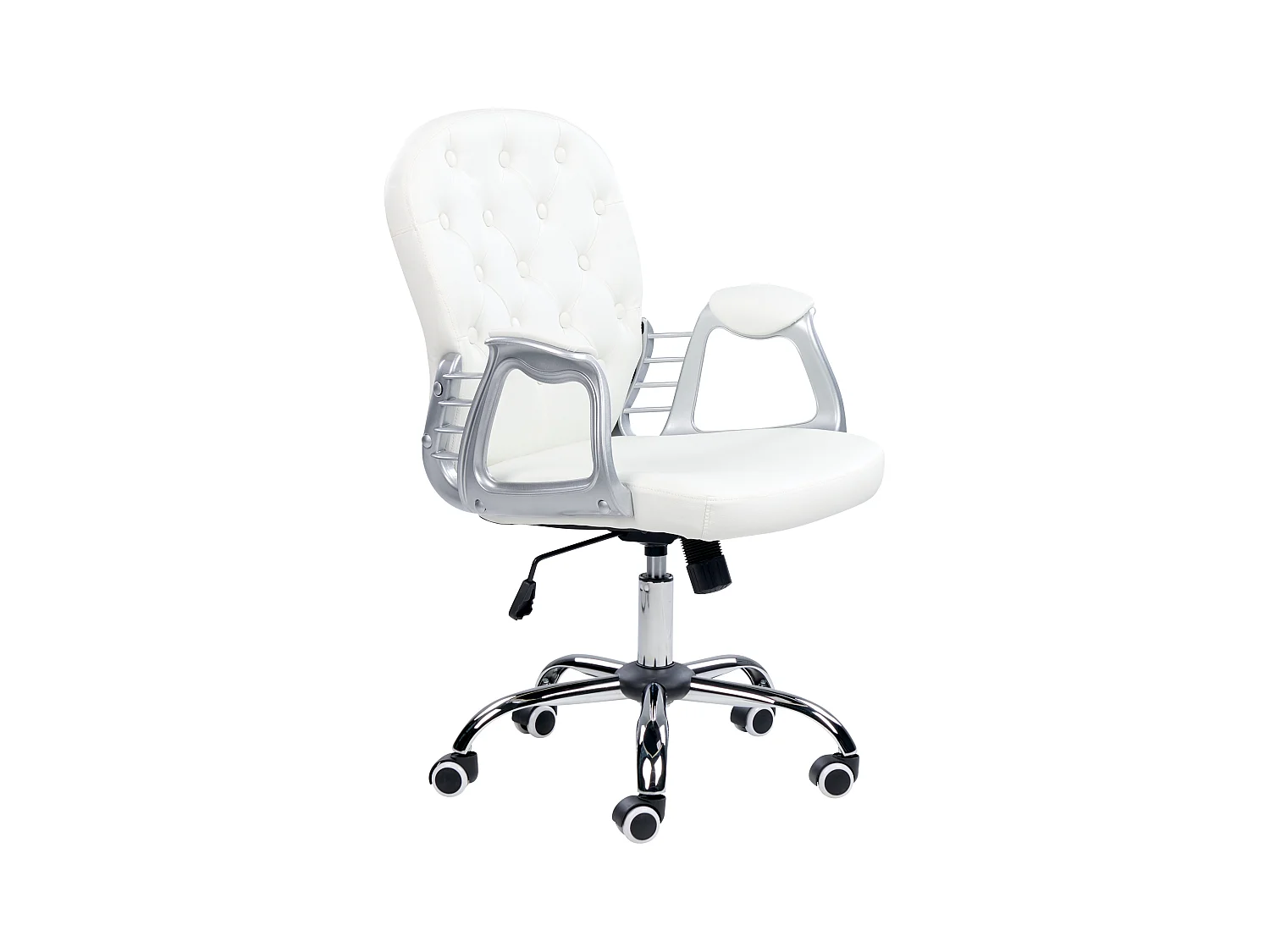 Chaise de bureau PRINCESS Cuir PU Blanc