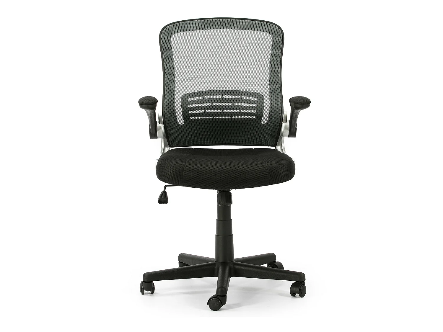 Sillón de Oficina elevable y reclinable Cosmos con Rejilla, Color Negro