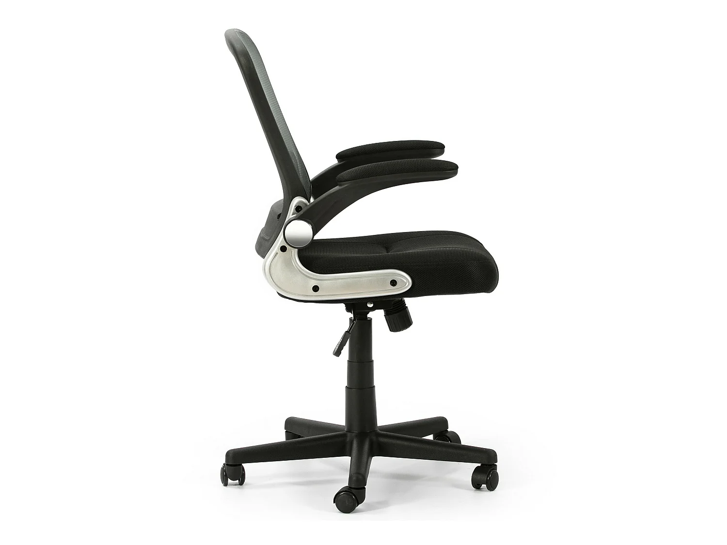 Sillón de Oficina elevable y reclinable Cosmos con Rejilla, Color Negro