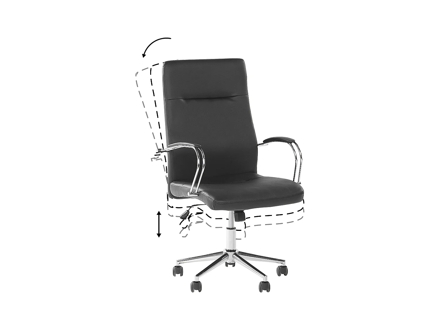 Chaise de bureau OSCAR Cuir PU Noir