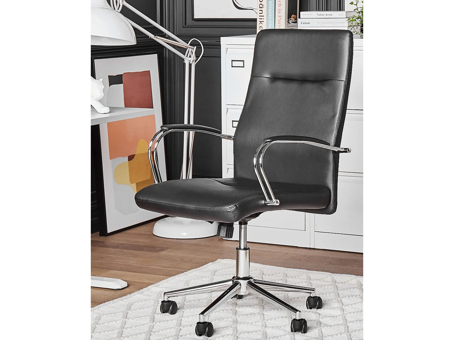 Chaise de bureau OSCAR Cuir PU Noir