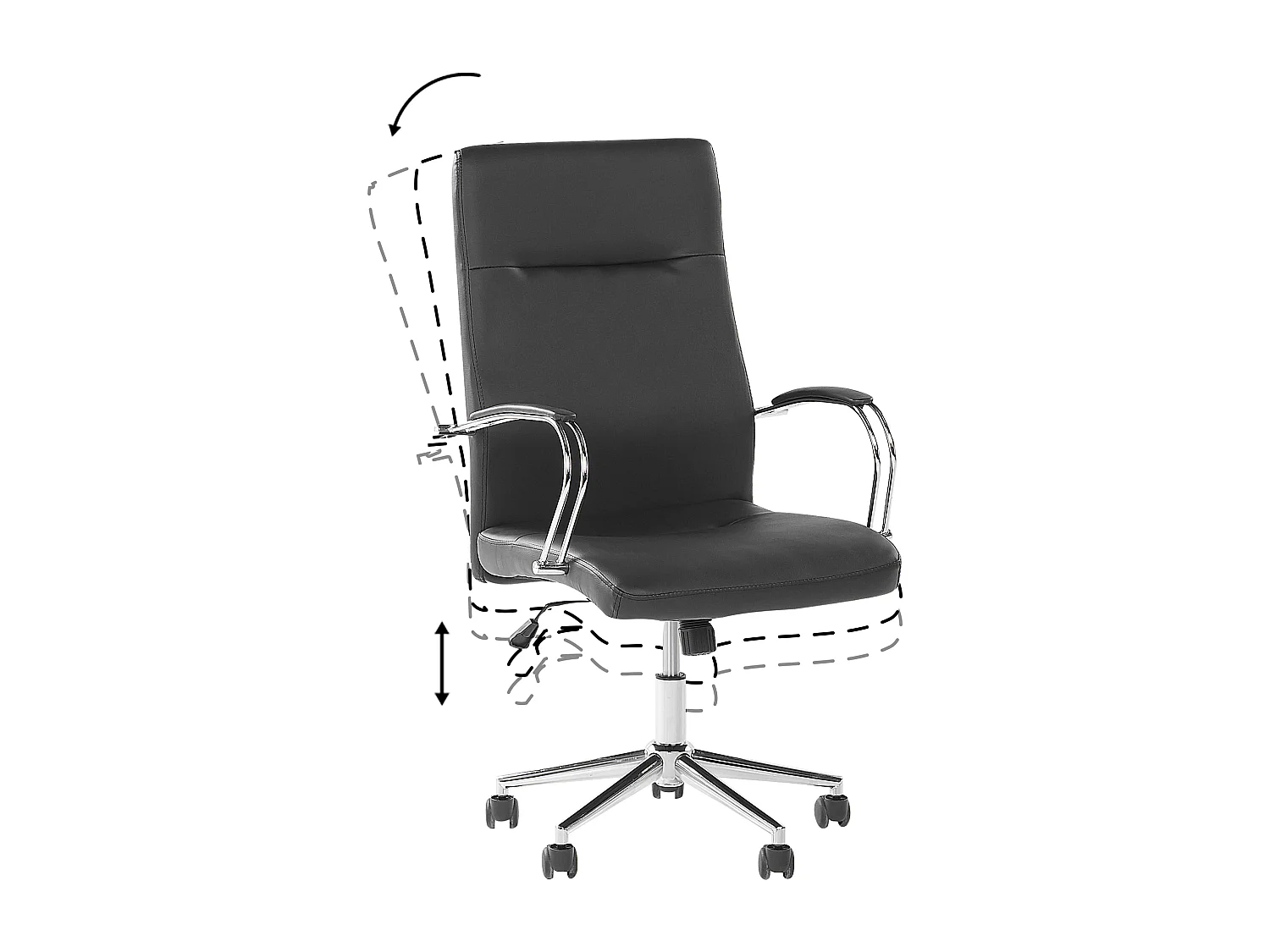 Chaise de bureau OSCAR Cuir PU Noir