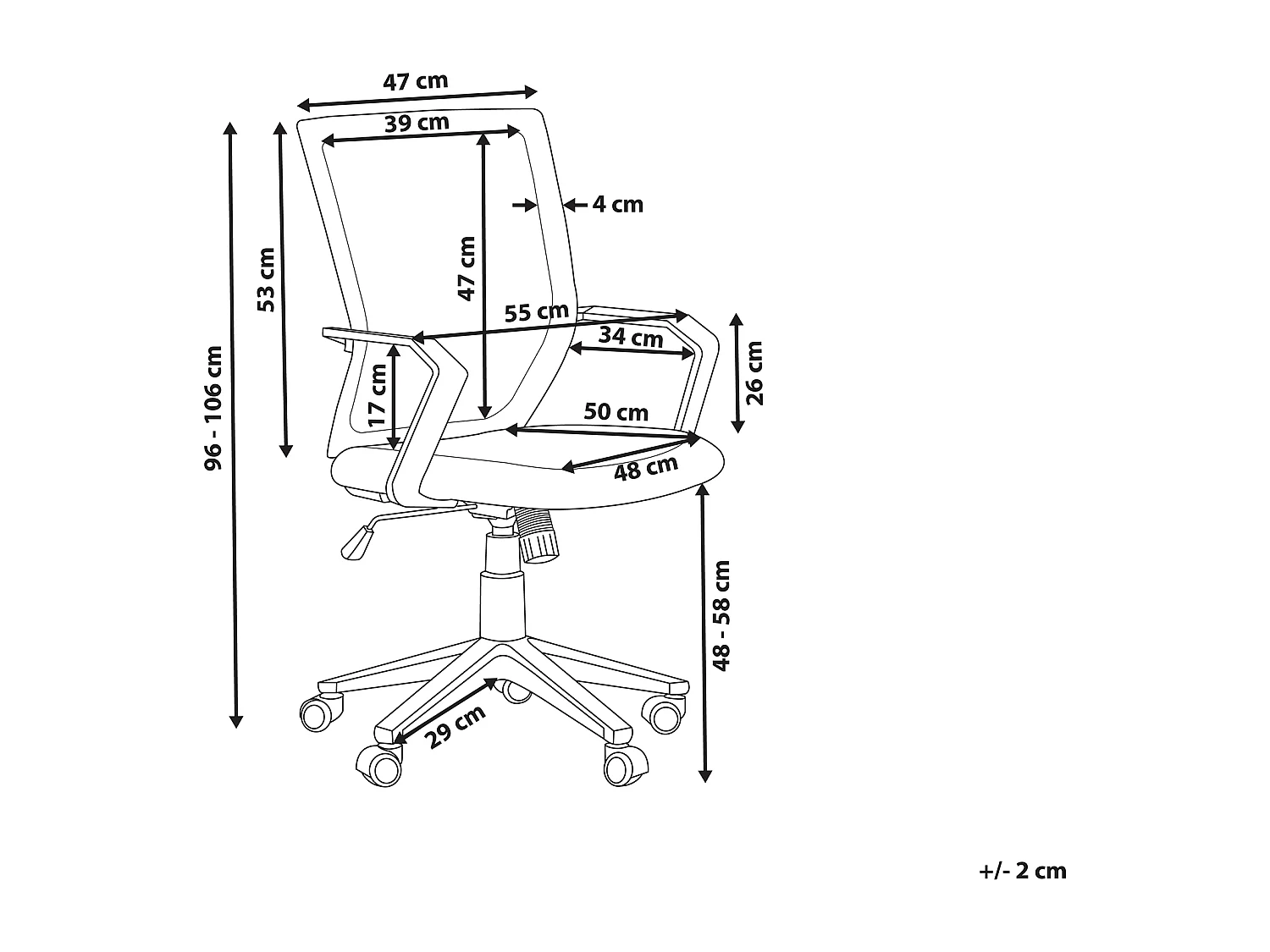 Chaise de bureau violet foncé réglable en hauteur RELIEF