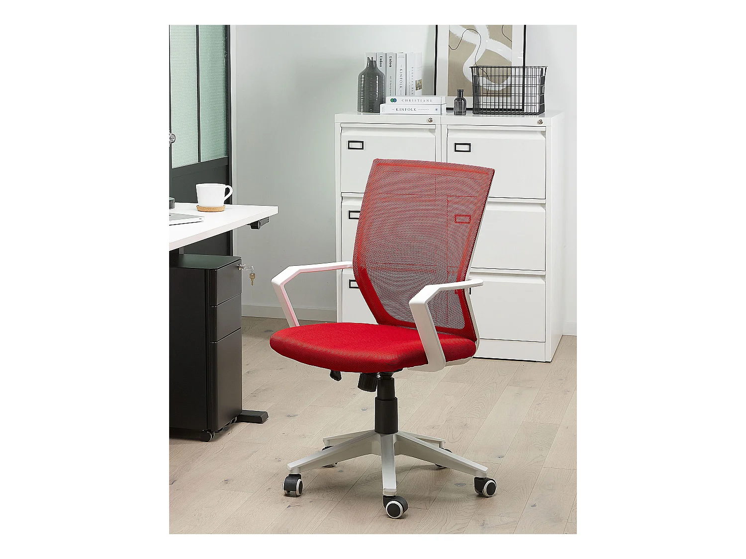 Fotel biurowy Obrotowy RELIEF Czerwony