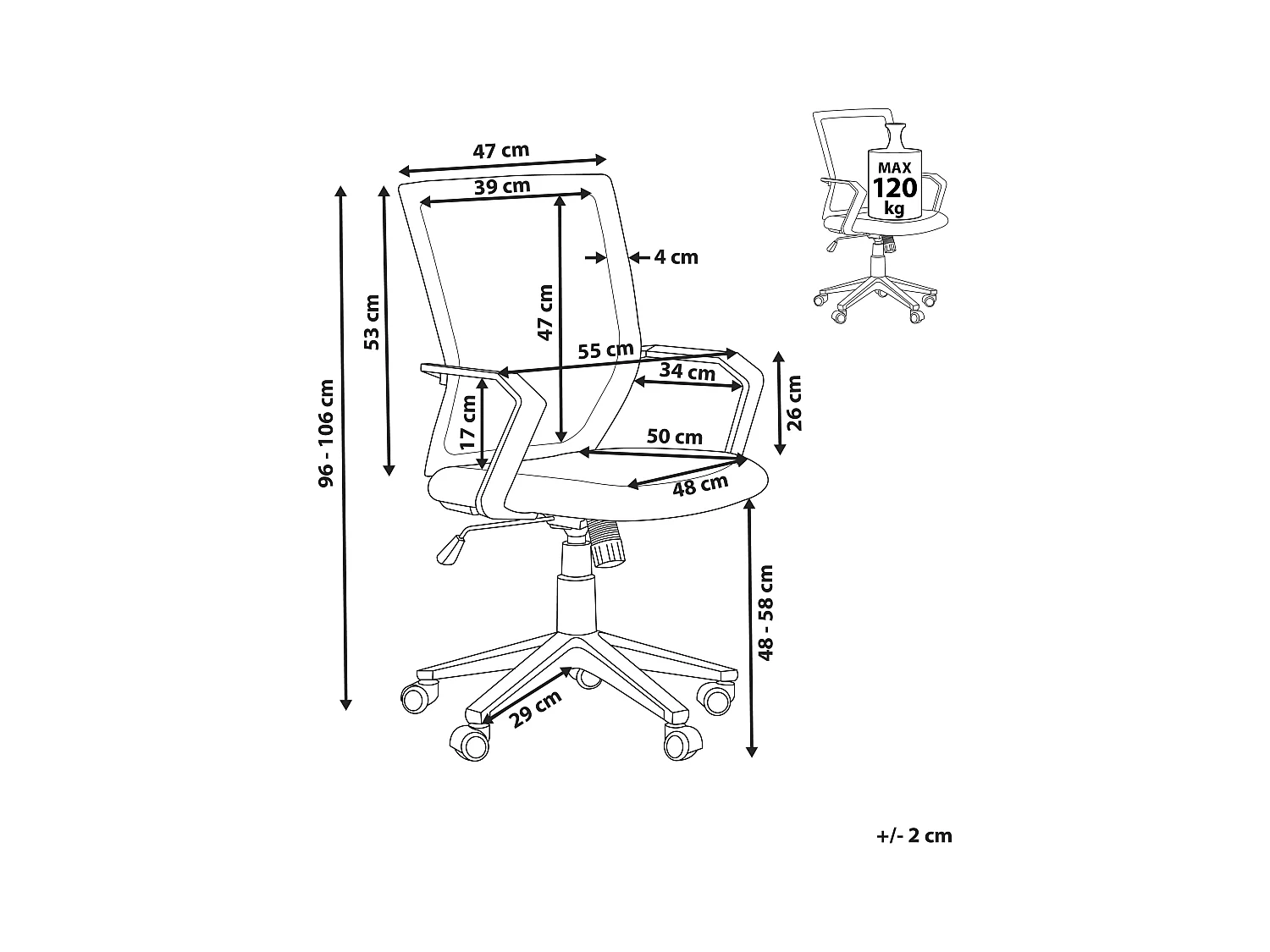 Fotel biurowy Obrotowy RELIEF Czerwony